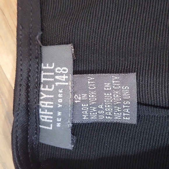 LAFAYETTE 148 New York Black Acetate Viscose Wide Leg Pants - Picture 7 of 15